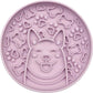Dog Slow Feeder Bowl, Silicone Dog Bowl, Non-Slip Suction Cups Design,Boring and Anxiety Reducer.(Light Purple)