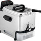 T-fal 3.5L Stainless Steel Deep Fryer with Basket, 1700W Electric Deep Fryer with Basket and Lid, Oil Filtration, Temp Control, Digital Timer, Dishwasher Safe Parts