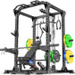 Power Rack Power Cages Multi-Function Squat Rack with Cable Crossover System Selectable More Training Attachment Weight Cage for Garage Home Gym