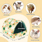 UPINS Guinea Pig Bed, Guinea Pig Hideout Washable Small Animal House Cage Accessories for Dwarf Rabbits Chinchillas Hamsters Hedgehogs Ferrets Bearded Dragons and Rats