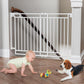 Grownsy Baby Gate for Stairs- No Bottom Bar, Adjustable Width 32” to 48” for Child and Pet, Dog Gate with Auto-Close & One-Hand Operation, Screw-in Installation for Doorways and Indoor Use