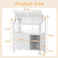 Hamster Cage, Large Hamster Cage with Storage Cabinet, Large Habitat with Easy View Acrylic Panels, Wooden Small Animal Cages for Guinea Pigs, Rabbits, Gerbils, Hedgehogs, White