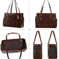 Stylish Dog Purse Carrier, Leather Pet Carrier Bag for Small Dogs Cats Puppy, Airline Approved Soft-Sided Carrier Coffee