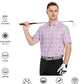 Men's Golf Polo Shirts Short Sleeve Striped Performance Moisture Wicking Dry Fit Golf Shirts for Men