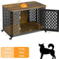 Dog Crate with Cushion, 38" Wood Heavy Duty Dog Crate Furniture with Flip Top & Wheels for High Anxiety Dogs, Escape Proof Pet Cage for Small/Medium Dogs
