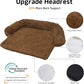 GGIB Calming Dog Bed Fluffy Plush Dog Mat for Furniture Protector with Removable Washable Cover for Large Medium Small Dogs and Cats (Large, Brown)