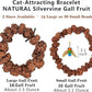 Natural Silvervine Gall Fruit Cat-Attracting Bracelet,Interactive Cat Toy for Indoor Cats,Cat Chew Toy with Gallfruit | Catnip & Silvervine Alternative, Stress Relief & Gift