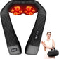Shiatsu Neck and Shoulder Massager with Heat, Electric Deep Kneading Massage for Back, Shoulder, Leg, Body Muscle Pain Relief, Gift for Women Men Mom Dad, NOT Cordless, (with Leather Handbag)