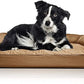 Furhaven Orthopedic Dog Bed for Large/Medium Dogs w/ Removable Bolsters & Washable Cover, For Dogs Up to 55 lbs - Quilted Sofa - Toasted Brown, Large