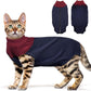 Cat Recovery Suit Female, Breathable Onesie After Surgery Female for Abdominal Wounds or Skin Diseases, Anti-Licking Full Body Cat Surgery Recovery Suit, E-Collar Alternative Wear