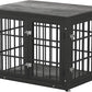 32 Inch Heavy Duty Dog Crate Furniture for Medium and Small Dogs, Decorative Pet House End Table, Wooden Cage Kennel Furniture Indoor, Gray
