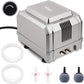 hygger 5W/8W Aquarium Air Pump: Powerful Adjustable Fish Tank Air Pump, Dual Outlets Oxygen Aerator, Oxygen Pump for Up to 200 Gallons Aquariums, for Freshwater, Saltwater, Hydroponics