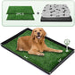 Dog Grass Pad with Foldable Dog Litter Box,Extra Large Liner Base for Balcony，Ultra-Absorbent Artificial Grass Pads for Dogs Pee Pad Holder, Potty Training, 2 PCS Reusable Pee Pad