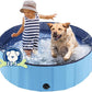 Foldable Dog Bath Swimming Pool Plastic Kiddie Pool Professional Tub Collapsible Grooming Bathtub for Pets Kids Baby and Toddler, 39.5 x 12 Inches Blue