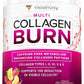 Multi Collagen Burn: Hydrolyzed Protein Peptides with Hyaluronic Acid, Vitamin C, SOD B Dimpless, Types I, II, III, V and X, Caffeine-Free Strawberry Lemonade Flavored 30 Servings