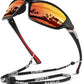 Polarized Sports Sunglasses for Men Women,Fishing Driving Rectangular Goggles UV400 Protection