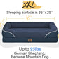 Washable Orthopedic Large Dog Bed - Extra Large Dog Bed with Bolsters Removable Orthopedic Foam Support Dogs Beds for XL Large Size Pet with Waterproof Cover Non-Slip Bottom