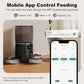 3-Cat Automatic Pet Feeder, 6L WiFi Cat Food Dispenser with APP Control, 1-10 Meal Programmable, Voice Recorder, Smart Alerts, Stainless Steel Bowls for Cats and Small Dogs (Black)