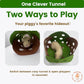 Guinea Pig Tunnel Foldable Fleece Hideout Tube with Cheese-Hole Design Soft Cozy Hideaway for Guinea Pig Cage Corner Indoor Play and Napping-Green