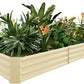 Land Guard 8×4×1ft Galvanized Metal Raised Garden Bed, Metal Planter Kit Box Outdoor for Deep-Rooted Vegetables, Flowers, Green and Herbs (Cream Yellow)…