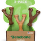 Benebone Medium 3-Pack, Wishbone Durable Dog Chew Toy for Aggressive Chewers, Real Bacon, Chicken, Peanut Butter, Made in USA, Variety Pack