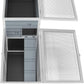 GDLF Two Floors 58" Wooden Indoor Bunny Hutch Rabbit Cage on Wheels Guinea Pig PET House for Small to Medium Animals Waterproof No Leak Tray