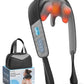 COMFIER 4D Neck Massager for Pain Relief Deep Tissue,Hands-Free Massager for Neck and Shoulder Pain, Wireless Back Massager with Storage Bag, Gift for Mom Dad Women Men