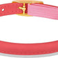 OOPSDOGGY Rolled Leather Cat Collar with Bell - Reflective Kitten Collar with Safety Elastic Strap - Adjustable Small Pet Collars for Boy Girl Cats (Pink)