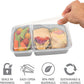 Bentgo 20-Piece Lightweight, Durable, Reusable BPA-Free 2-Compartment Containers - Microwave, Freezer, Dishwasher Safe - Silver