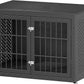 38" Heavy Duty Dog Crate Furniture for Large and Medium Dogs,Wooden Metal Kennel for High Anxiety Dogs, Chew Proof Pet Cage Indoor, Decorative Dog Kennel End Table