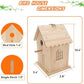 Lalafancy DIY Wooden Bird House Kit for Kids and Adults, Build it Yourself Birdhouse Kits for Outside with Paint Strips, Woodworking Adult Crafts, Hanging Birdhouse for Garden Yard Decor Gifts