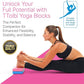 Yoga Blocks 2 Pack Set with Dance Stretch Band & Guide: Non-Slip EVA Foam Block - Ideal Stretching Equipment for Home Workouts, Pilates, Dance, Ballet, Gymnastics, Exercise - Stretch Strap Stuff Props