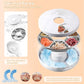 Automatic Cat Feeder Wet Food, Battery Operated Auto Feeder with 2 Ice Packs, Digital Cordless Pet Fresh Food Bowl with Timer and Memory Function for Cats Small Dogs (6-Meal Stainless Steel)
