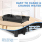 Small Turtle Tank, Aquarium, Acrylic Terrarium with Basking Platform, Bottom Drainage, Multi-Function Areas for Turtles, Crabs, Crayfish, Reptiles.(Black+Filter)