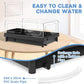 Small Turtle Tank Kit, Acrylic Turtle Tank Starter Kit with Basking Platform, Bottom Drainage, Multi-Function Areas for Turtles, Crabs, Crayfish, Small Reptiles. (Black Kit)