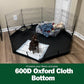 PJYuCien Dog Playpen, 8 Panels 42’’H Dog Pens Indoor with Bottom Pad, Metal Foldable Pet Puppy Exercise Fence Crate Kennel, Better for Medium and Big Animals,Black