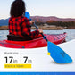OCEANBROAD Kayak Paddle 86in/218cm, 90.5in/230cm Alloy Shaft 2-Piece Floatable Kayak Oar for Kayaking Canoeing Boating