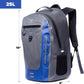 Submersipack Waterproof Backpack - Submersible, Inflatable, Floating TPU Coated Durable Nylon Dry Bag with Airtight Zipper for Kayak, Fishing, Boating, Hiking, Paddle Board (Deep Blue, 25L)