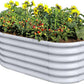 Land Guard 18“ Tall 4×2ft Galvanized Raised Garden Bed Kit, Galvanized Planter Garden Boxes Outdoor, Oval Large Metal Raised Garden Bed for Vegetables……… (Modern Gray, 4×2×1.5ft)