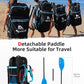 Abahub Adjustable Kayak Paddle 210-230 cm/ 230-250 cm Floating Kayaking Oars Boating Oars Canoeing Oars Black