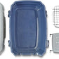 Amazon Basics 2-Door Top-Load Hard-Sided Dogs, Cats Pet Travel Carrier, Gray & Blue, 22.8"L x 15.0"W x 13.0"H