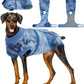 Kuoser Dog Surgery Recovery Suit, Anti Licking Pet Surgical Suit for Dogs Male Neuter, Female Dog Surgery Suit for Spay Subsititute E-Collar Cone, Dogs Body Suits After Surgery Blue Tie Dye 2XL