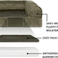 Furhaven Orthopedic Dog Bed for Large Dogs w/ Removable Bolsters & Washable Cover, For Dogs Up to 125 lbs - Faux Fur & Velvet Sofa - Dark Sage, Jumbo Plus/XXL