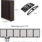 Dog Gates for The House Doorways Extra Wide 110 Inches Wood Freestanding Pet Gates for Dogs Indoor Fence with Support Stands