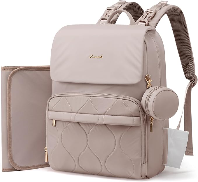 LOVEVOOK Diaper Bag Backpack, Baby Travel Bags for Boys & Girl, Toddler Waterproof Diaper Bag w/Changing Pad, Stroller Straps, Pacifier Case, Newborn Essentials Must Haves Mom