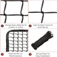 Storgem Baseball Softball Backstop Nets, Sports Netting, Sports Barrier Netting, Heavy Duty Sports Nets Netting Knotless for Playing Field, Backyard or Garage