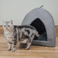 Best Pet Supplies Pet Tent-Soft Bed for Dog and Cat by - Gray, 20" x 20" x H:22"