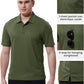 TBMPOY Men's Polo Shirts with Pocket Short Sleeve Quick Dry Casual Sports Outdoor Golf Shirt