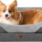 EHEYCIGA Memory Foam Dog Bed for Medium Size, Orthopedic Dog Sofa with Sides and Waterproof Liner, Washable Bolster Pet Couch with Removable Cover, 35x22x6.5 Inch, Grey