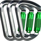 SEPEAK UIAA 30kN Climbing Carabiner Clips, Professional Heavy Duty Twist Locking Carabiners for Climbing,Mountaineering, Rappelling, Camping, Hiking, Swings, Large D Ring Hooks